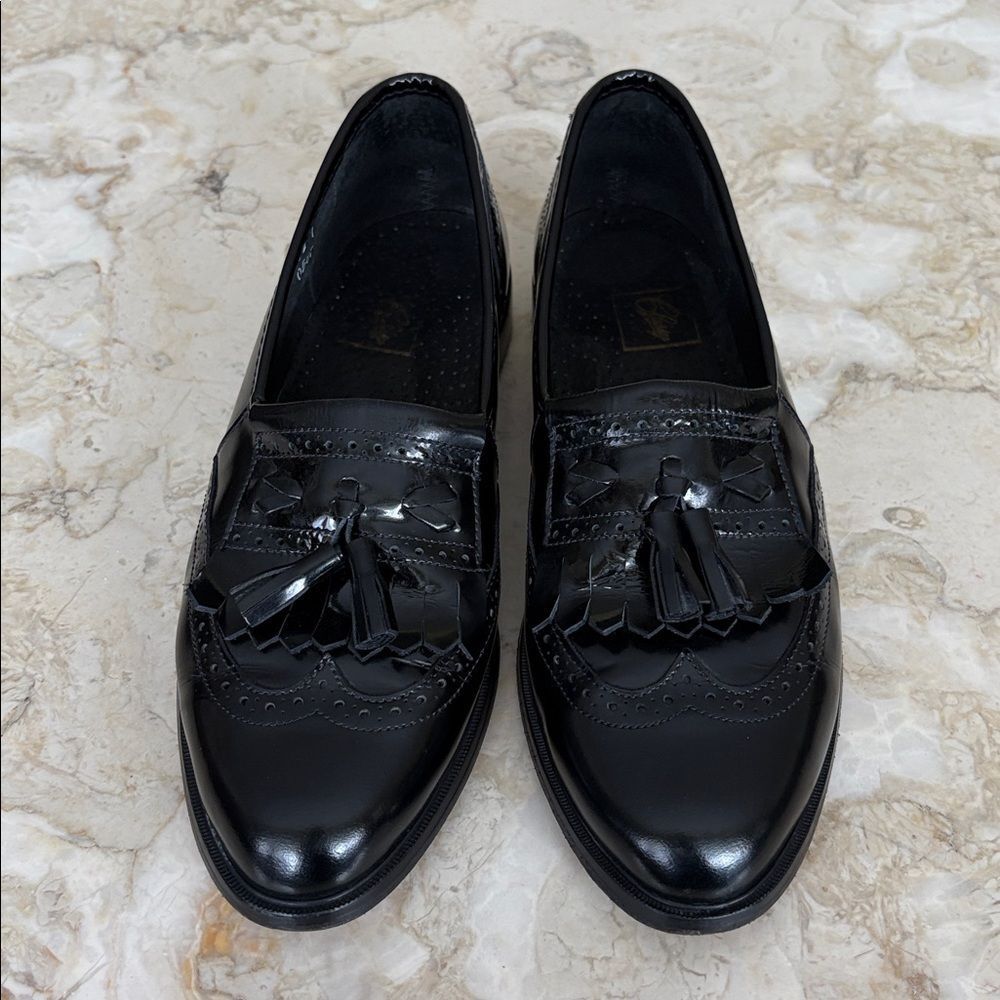 Classy Italian-Made Black Leather Tassel Loafers – Genuine Leather Sole - Picture 4 of 15